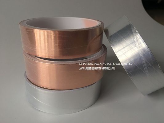購入 0.01mm伝導性の付着力EMIの保護の滑らかな銅ホイル テープ オンライン製造