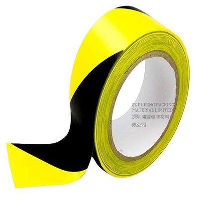 購入 0.1mm-0.5mmポリ塩化ビニールの黒および黄色い床の印テープ online manufacture