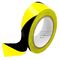0.1mm-0.5mmポリ塩化ビニールの黒および黄色い床の印テープ