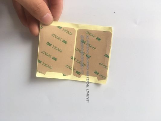 黄色い55mポリエステル0.17mm 3M二重味方された泡テープ